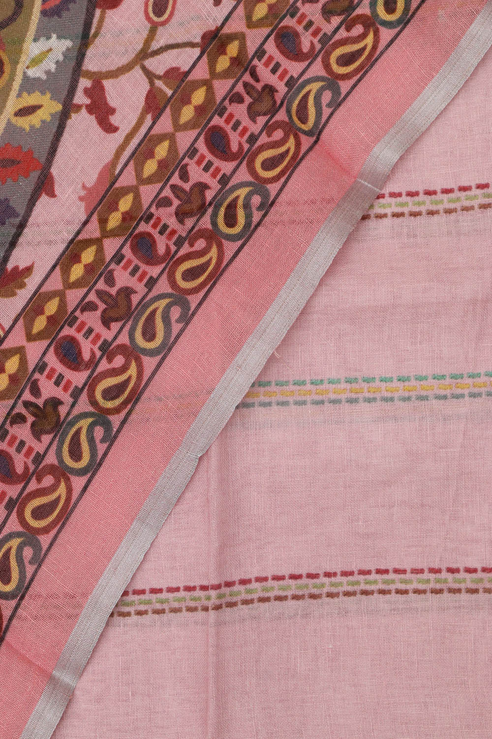 Chic Pink Linen Digital Printed Three Piece Suit Set - Luxurion World