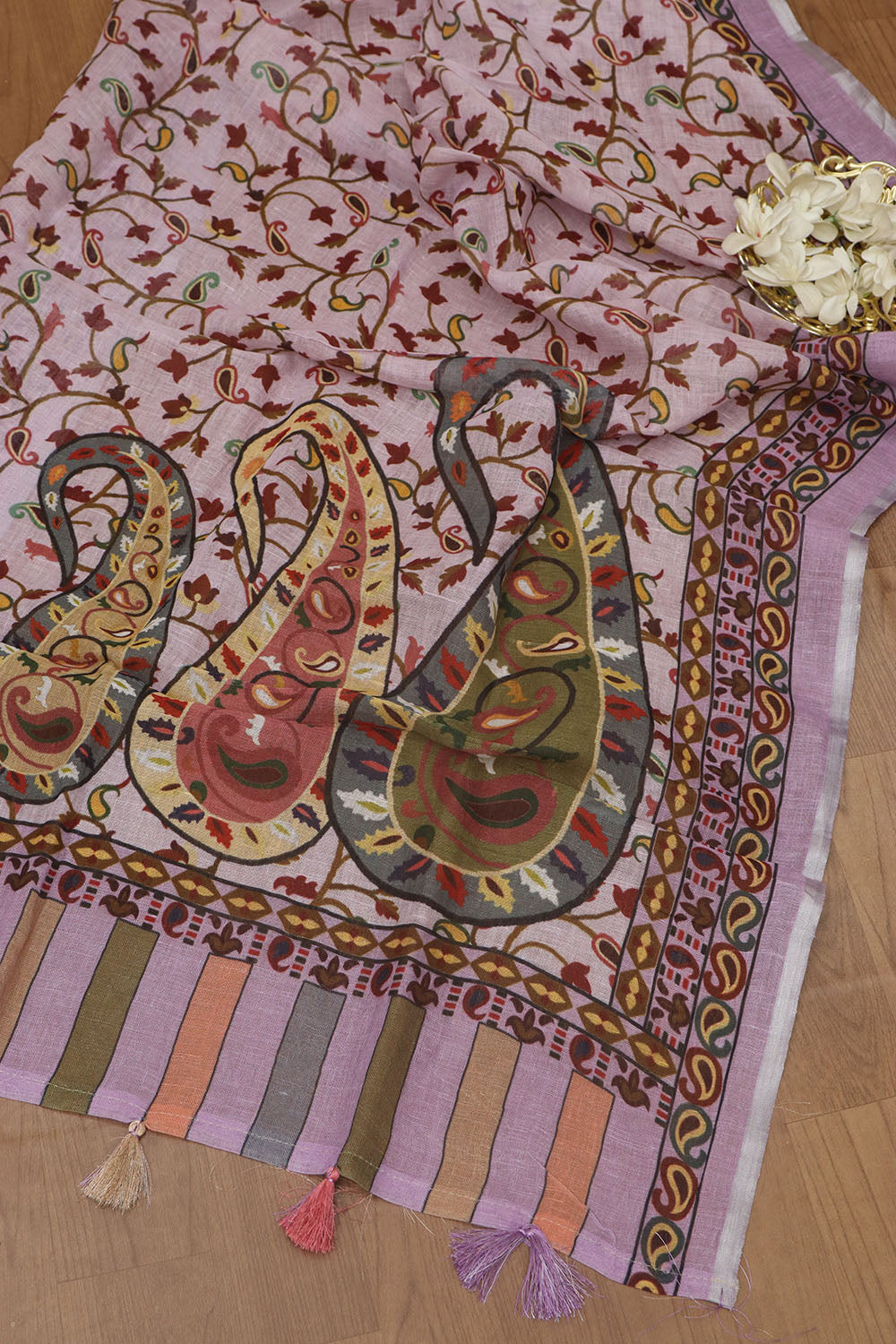 Stylish Purple Linen Suit Set with Digital Print - Luxurion World