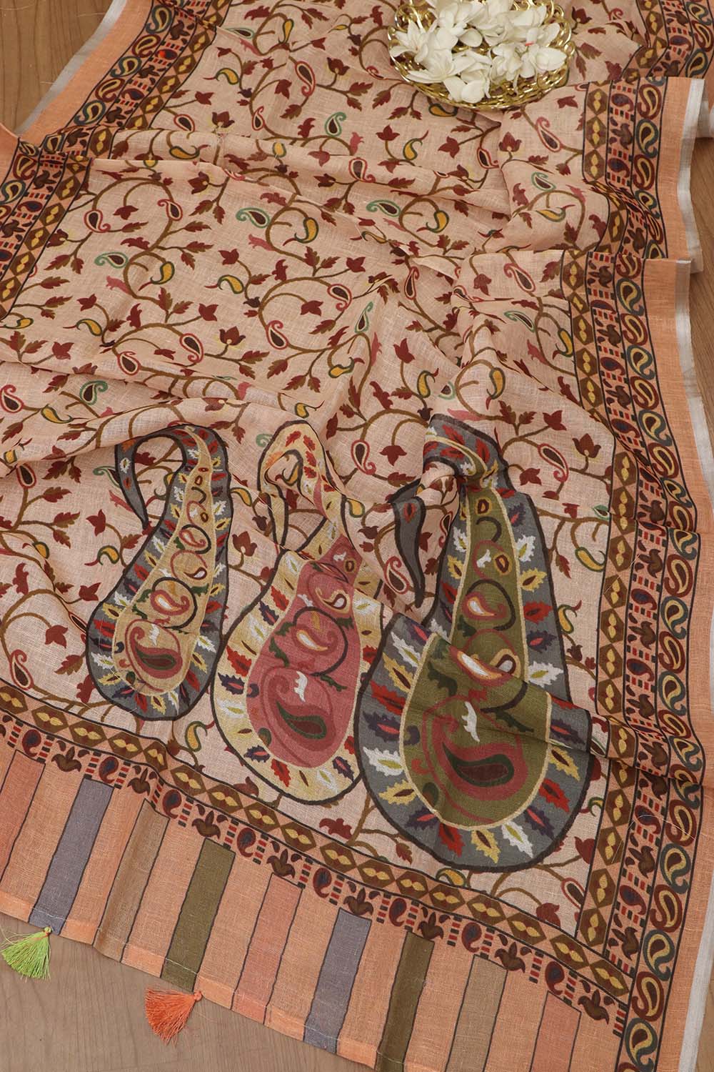 Chic Pastel Linen Digital Printed Three Piece Suit Set - Luxurion World