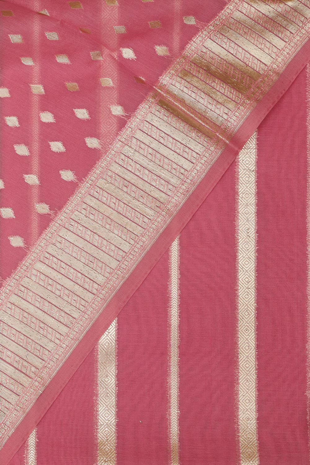 Stunning Pink Banarasi Chanderi Silk Three Piece Unstitched Suit Set - Luxurion World