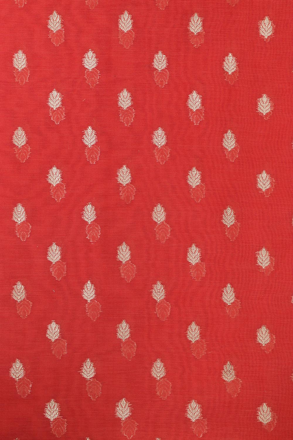 Exquisite Red Banarasi Chanderi Silk Three Piece Unstitched Suit Set - Luxurion World