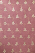 Stunning Pink Banarasi Chanderi Silk Three Piece Unstitched Suit Set - Luxurion World