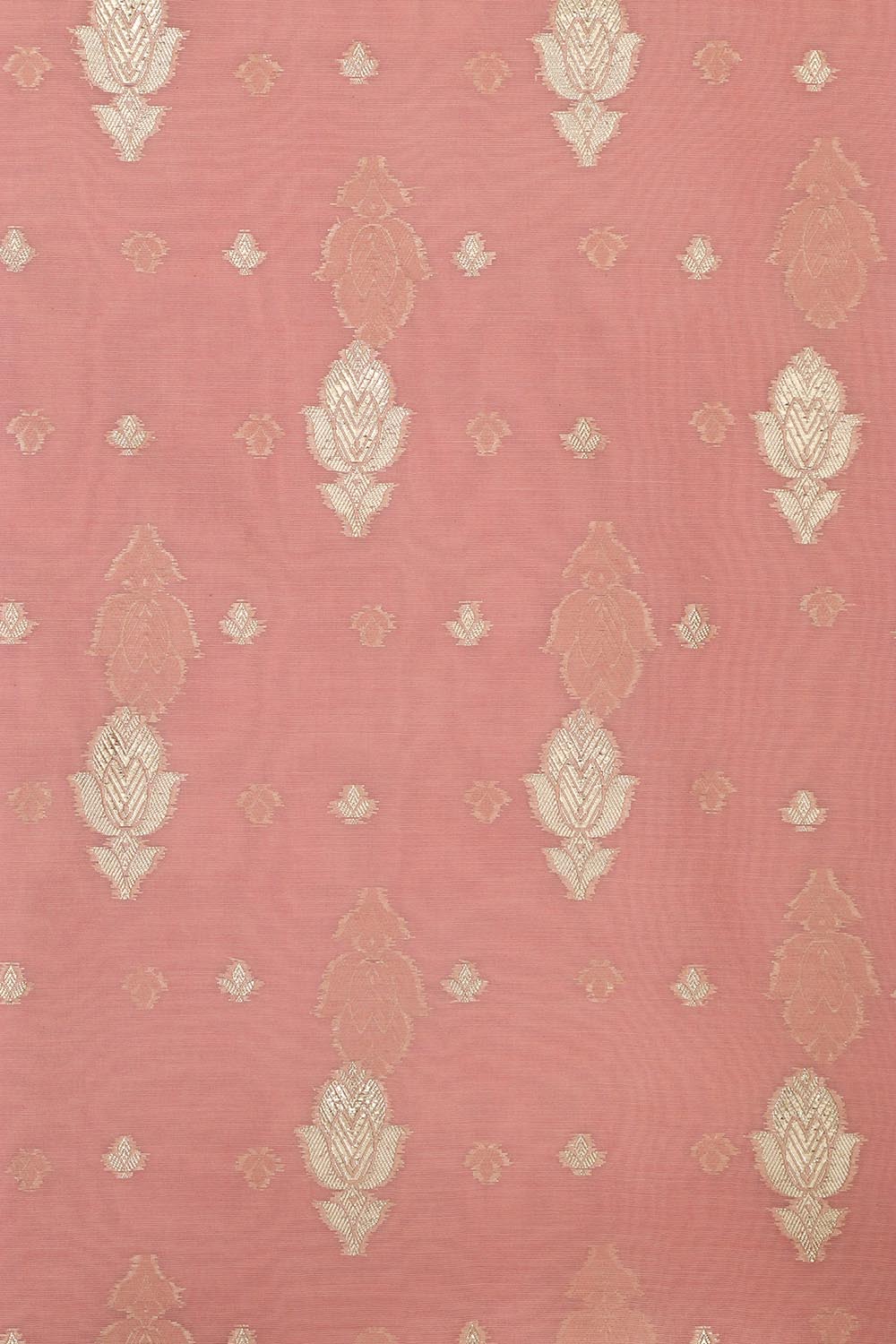 Stunning Pink Banarasi Chanderi Silk Shaded Three Piece Unstitched Suit Set - Luxurion World