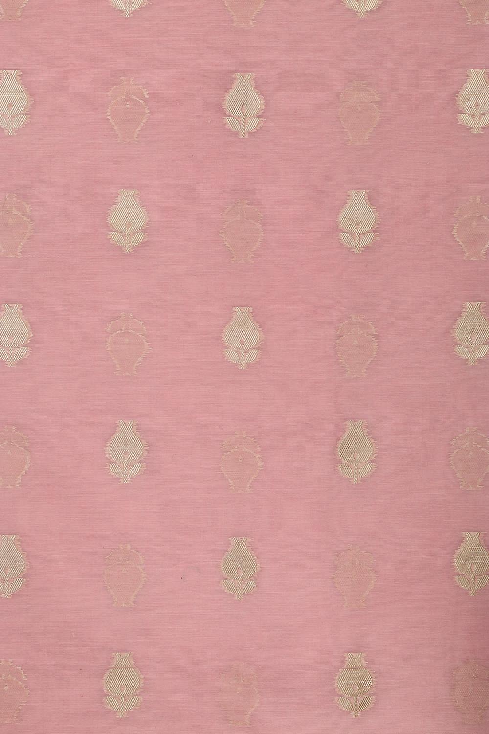 Stunning Pink Banarasi Chanderi Silk Shaded Three Piece Unstitched Suit Set - Luxurion World