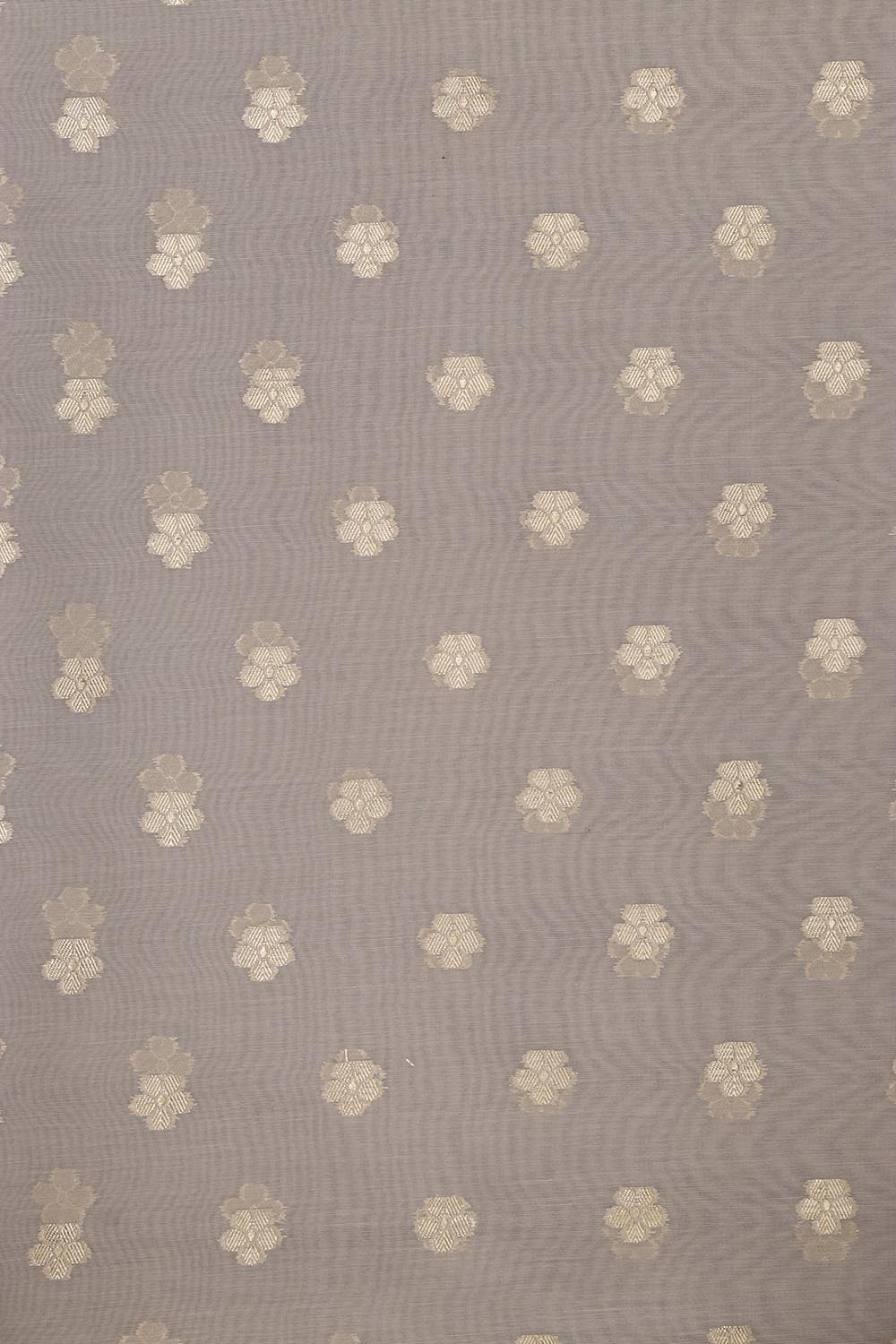 Elegant Grey Banarasi Chanderi Silk Shaded Three Piece Unstitched Suit Set - Luxurion World