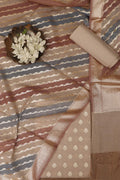 Stunning Multicolor Banarasi Chanderi Silk Shaded Three Piece Unstitched Suit Set - Luxurion World
