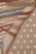 Stunning Multicolor Banarasi Chanderi Silk Shaded Three Piece Unstitched Suit Set - Luxurion World