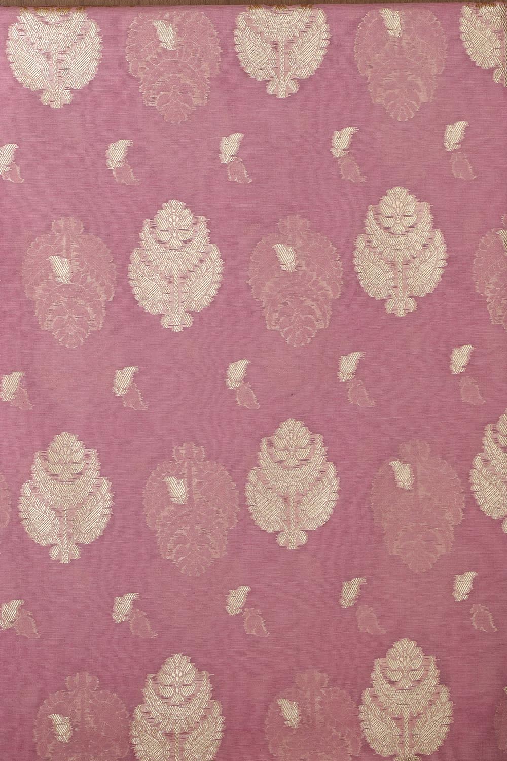 Stunning Pink Banarasi Chanderi Silk Shaded Three Piece Unstitched Suit Set - Luxurion World
