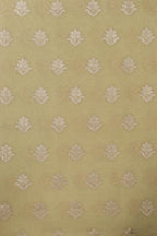 Yellow Banarasi Chanderi Silk Shaded Three Piece Unstitched Suit Set - Luxurion World