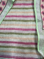 Vibrant Green Digital Printed Linen Three Piece Suit Set - Luxurion World