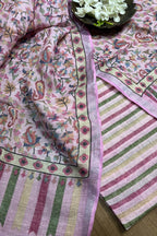 Pretty in Pink: Digital Printed Linen Three Piece Suit Set - Luxurion World