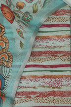 Stunning Blue Digital Printed Linen Three Piece Suit Set - Luxurion World