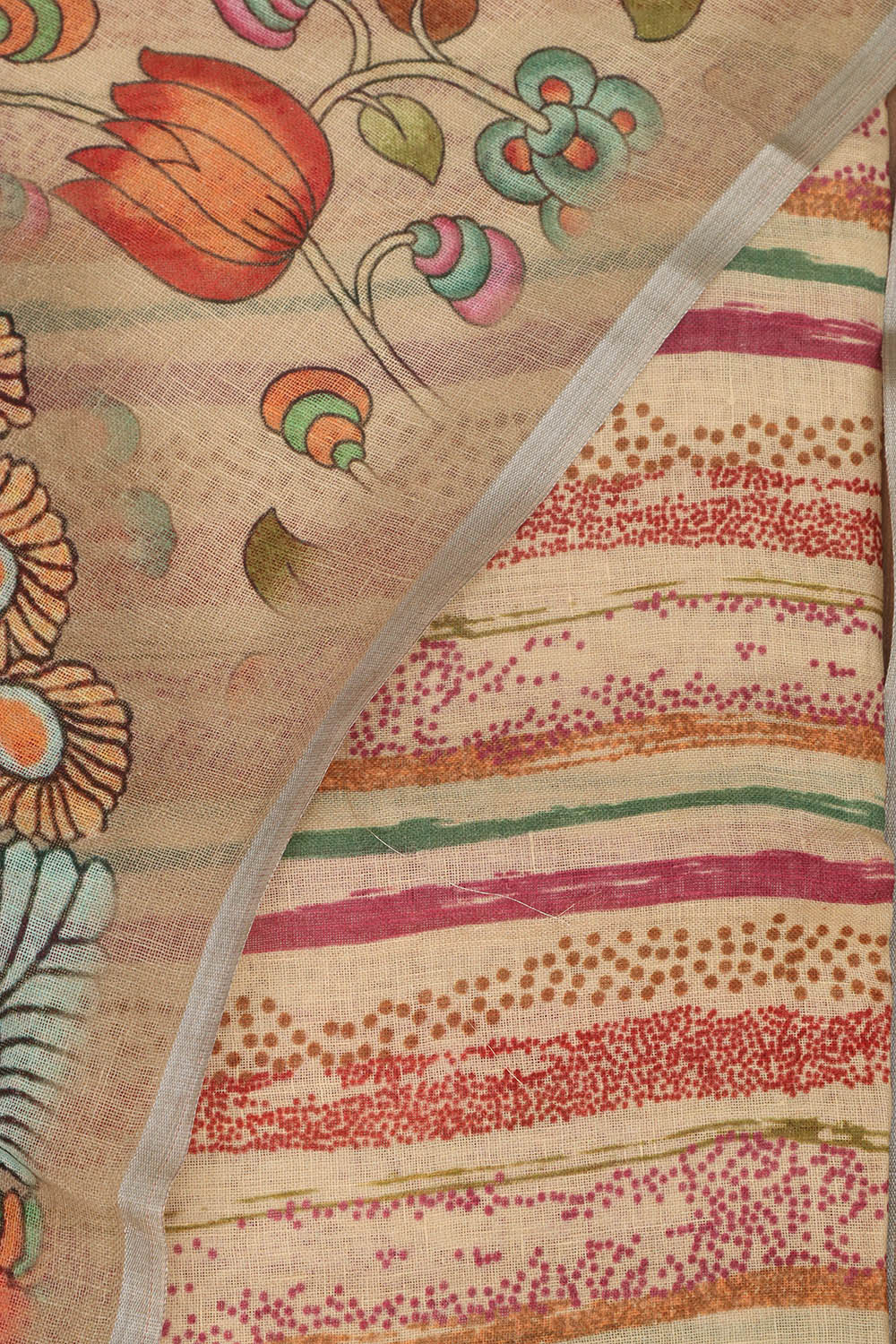 Pastel Digital Printed Linen Three Piece Suit Set - Luxurion World