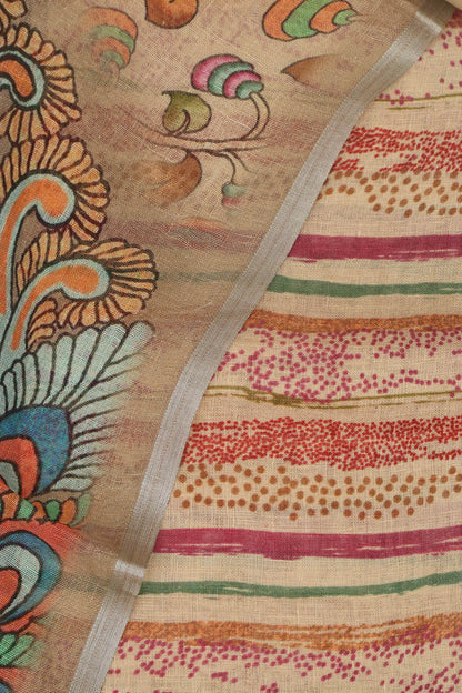 Pastel Digital Printed Linen Three Piece Suit Set - Luxurion World