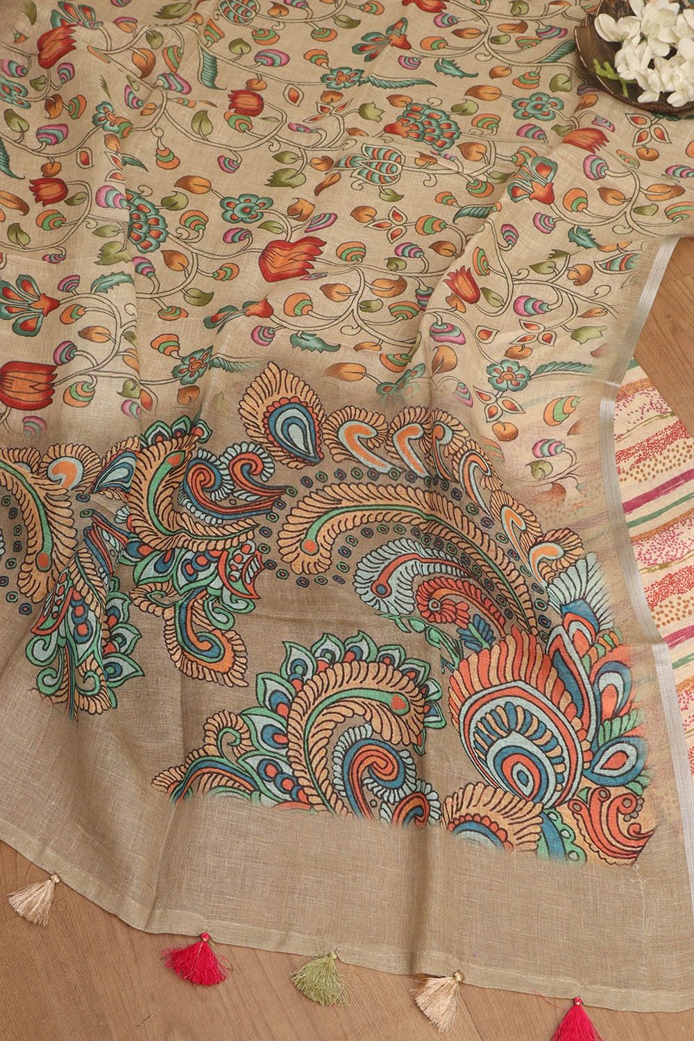 Pastel Digital Printed Linen Three Piece Suit Set - Luxurion World