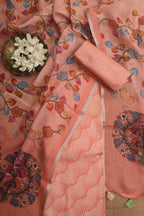 Vibrant Orange Digital Printed Linen Three Piece Suit Set - Luxurion World