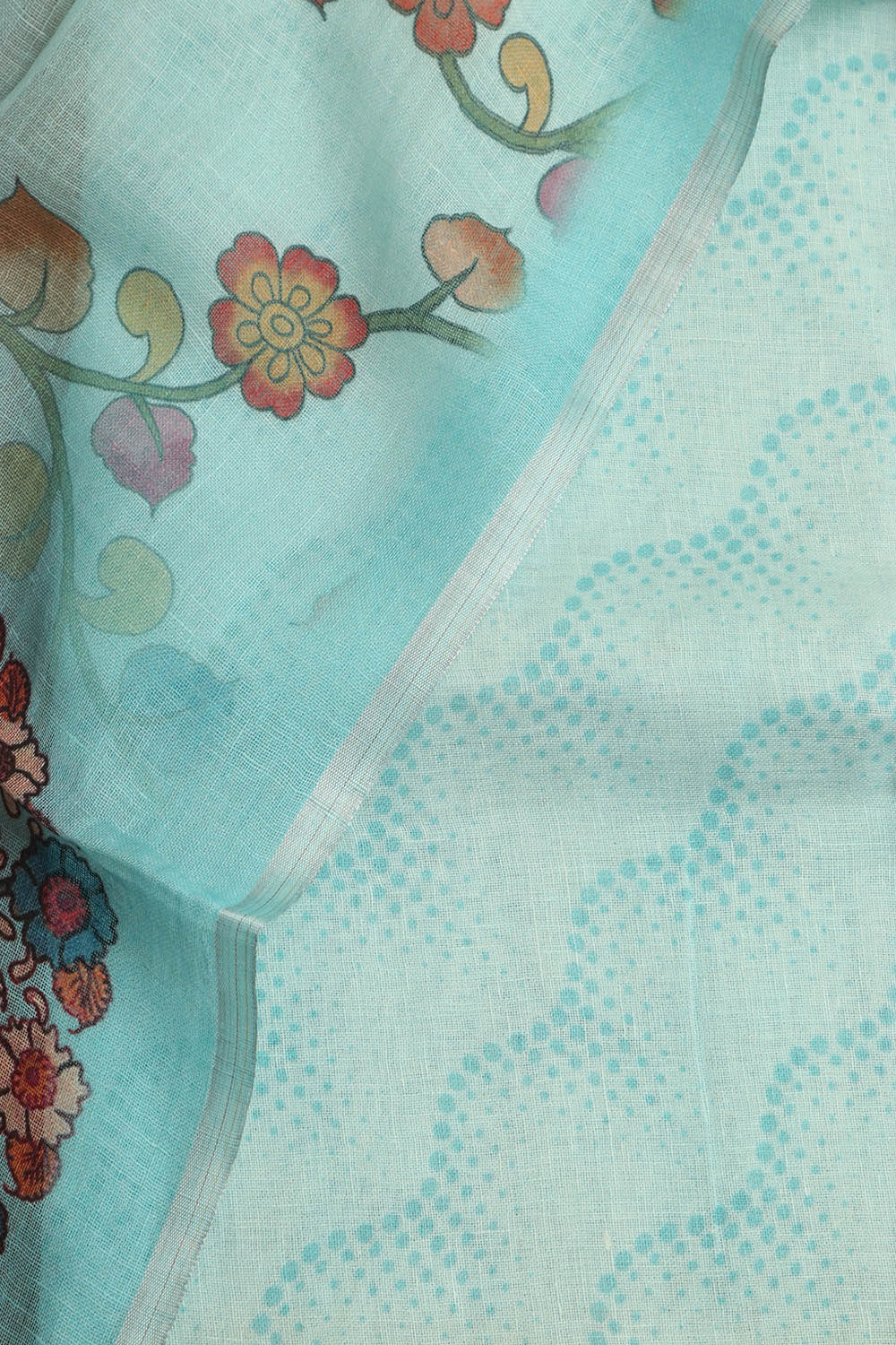 Stunning Blue Digital Printed Linen Three Piece Suit Set - Luxurion World