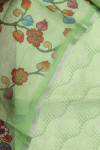 Vibrant Green Digital Printed Linen Three Piece Suit Set - Luxurion World