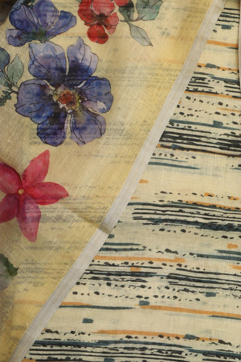 Sunshine Yellow Digital Printed Linen Three Piece Suit Set - Luxurion World