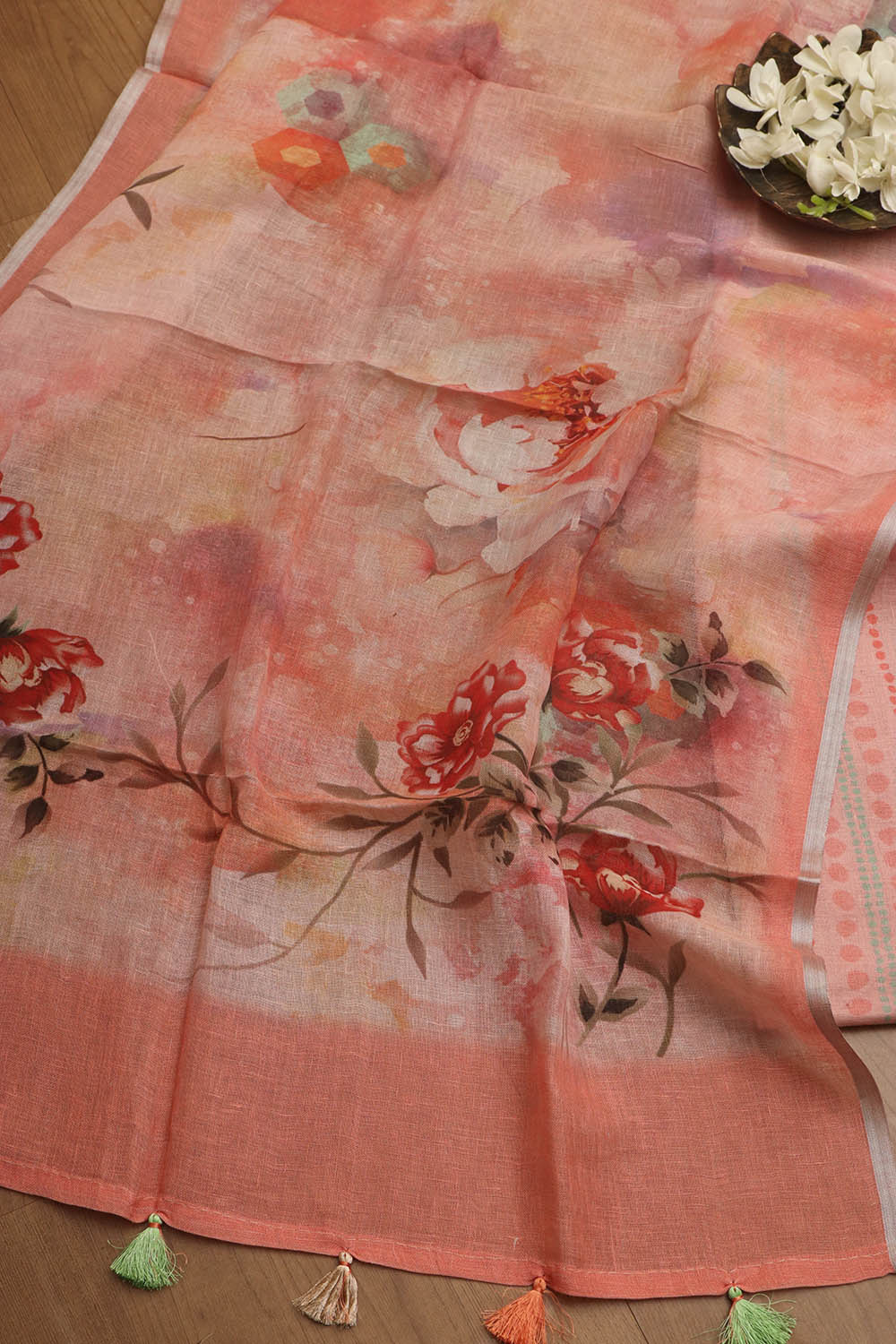 Vibrant Digital Printed Linen Three Piece Suit Set - Luxurion World