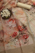 Pastel Digital Printed Linen Three Piece Suit Set - Luxurion World