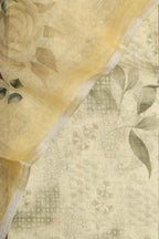 Sunshine Yellow Digital Printed Linen Three Piece Suit Set - Luxurion World