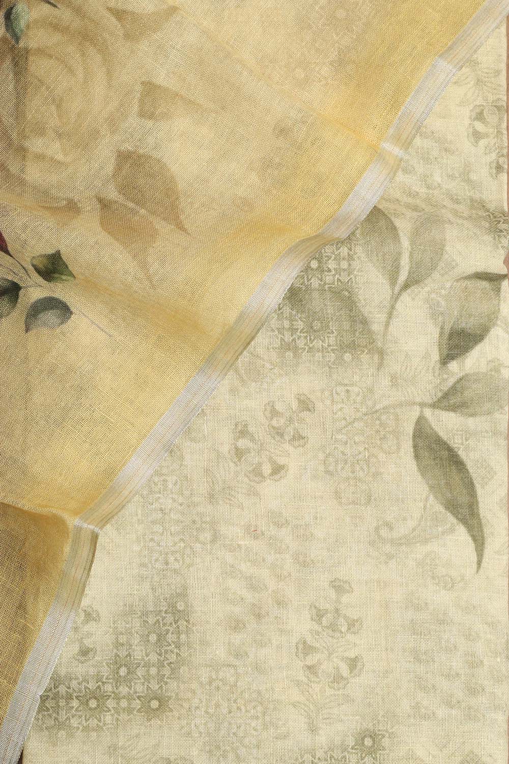 Sunshine Yellow Digital Printed Linen Three Piece Suit Set - Luxurion World