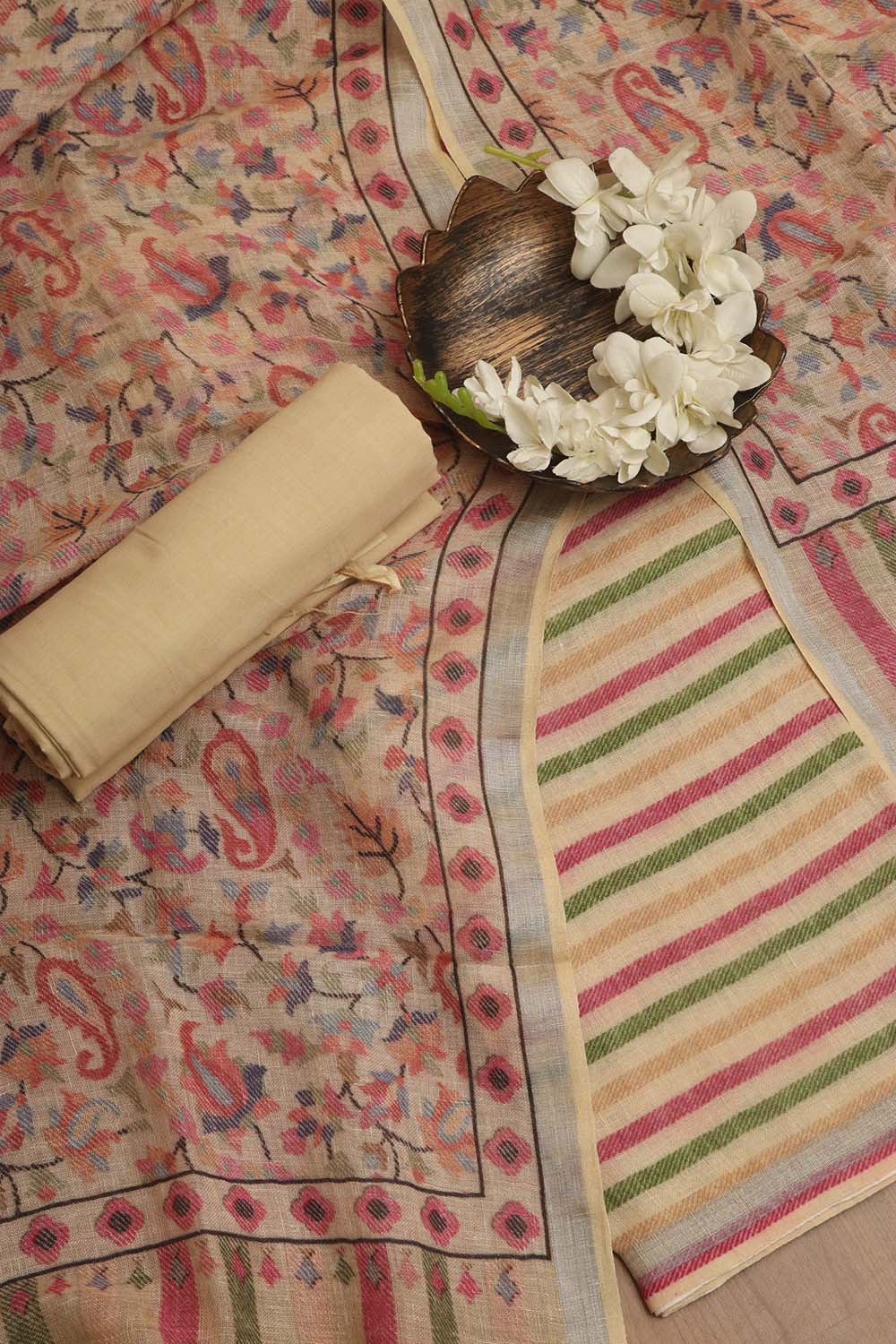 Sunshine Yellow Digital Printed Linen Three Piece Suit Set - Luxurion World