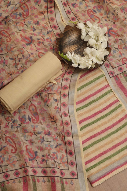 Sunshine Yellow Digital Printed Linen Three Piece Suit Set - Luxurion World