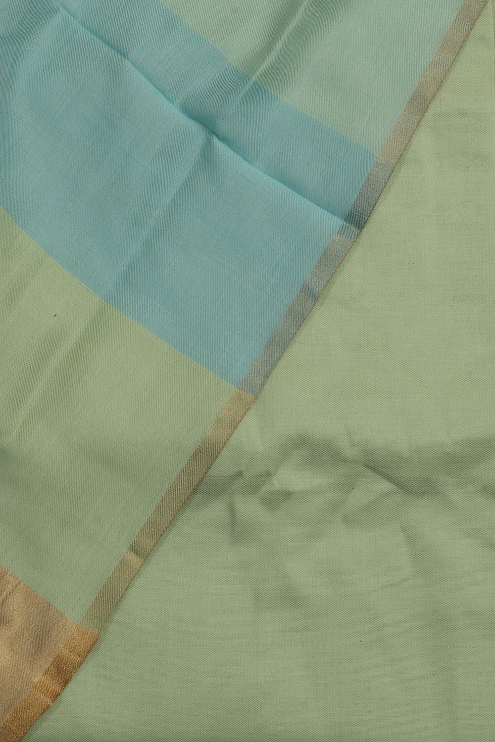 Green Maheshwari Cotton 4 Ply Three Piece Unstitched Suit Set - Luxurion World