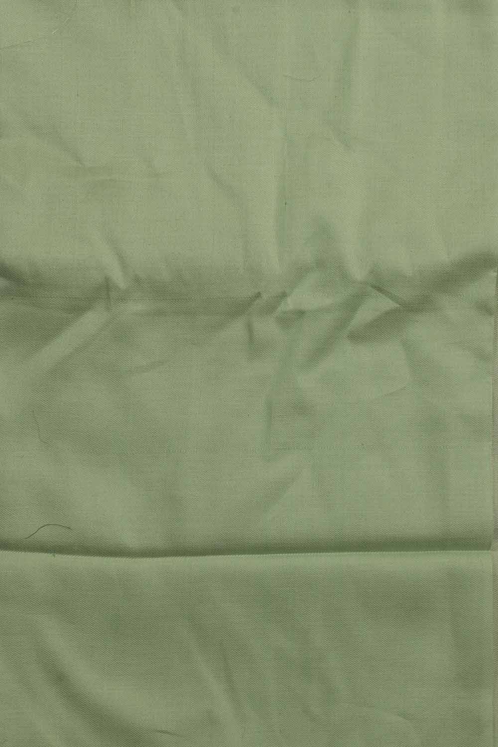 Green Maheshwari Cotton 4 Ply Three Piece Unstitched Suit Set - Luxurion World