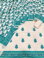 Banarasi Dyeable Cotton Meenakari Suit Set