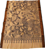 Black And White Hand Painted Kalamkari Pure Bangalore Silk Dupatta