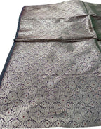 Black Banarasi Handloom Katan Silk Fabric