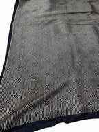 Black Banarasi Handloom Katan Silk Fabric