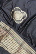 Black Banarasi Handloom Pure Katan Silk Cordset — Formal
