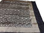Black Handloom Banarasi Pure Katan Silk Dupatta
