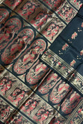 Black Handloom Swarnachari Pure Silk Saree