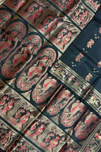 Black Handloom Swarnachari Pure Silk Saree