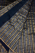 Black Pure Pattu Silk Chanderi Handloom Saree