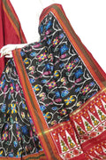 Black Pure Silk Pochampalli Ikat Handloom Saree