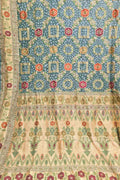 Blue Banarasi Bandhani Pure Georgette Tilfi Zari Saree