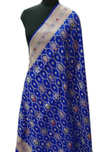 Blue Banarasi Handloom Katan Silk Dupatta
