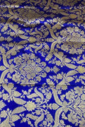 Blue Banarasi Handloom Katan Silk Fabric