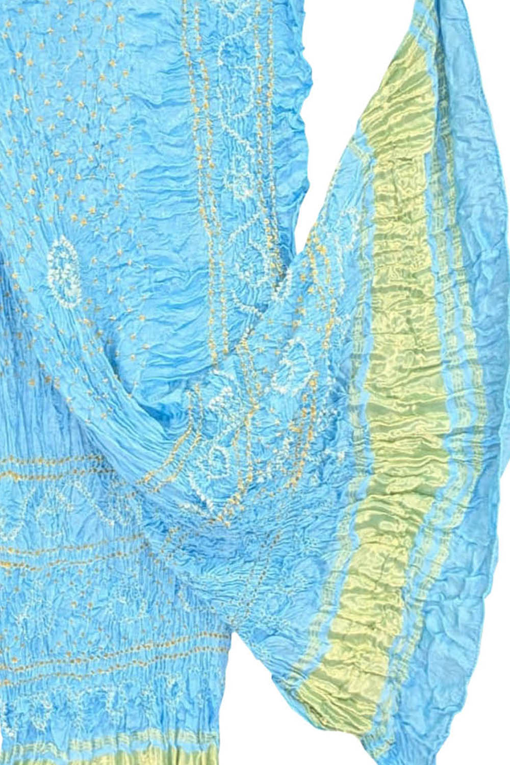 Blue Bandhani Modal Silk Dupatta