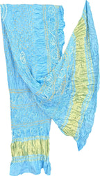 Blue Bandhani Modal Silk Dupatta