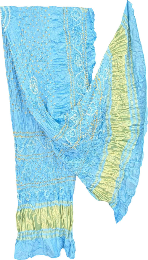 Blue Bandhani Modal Silk Dupatta