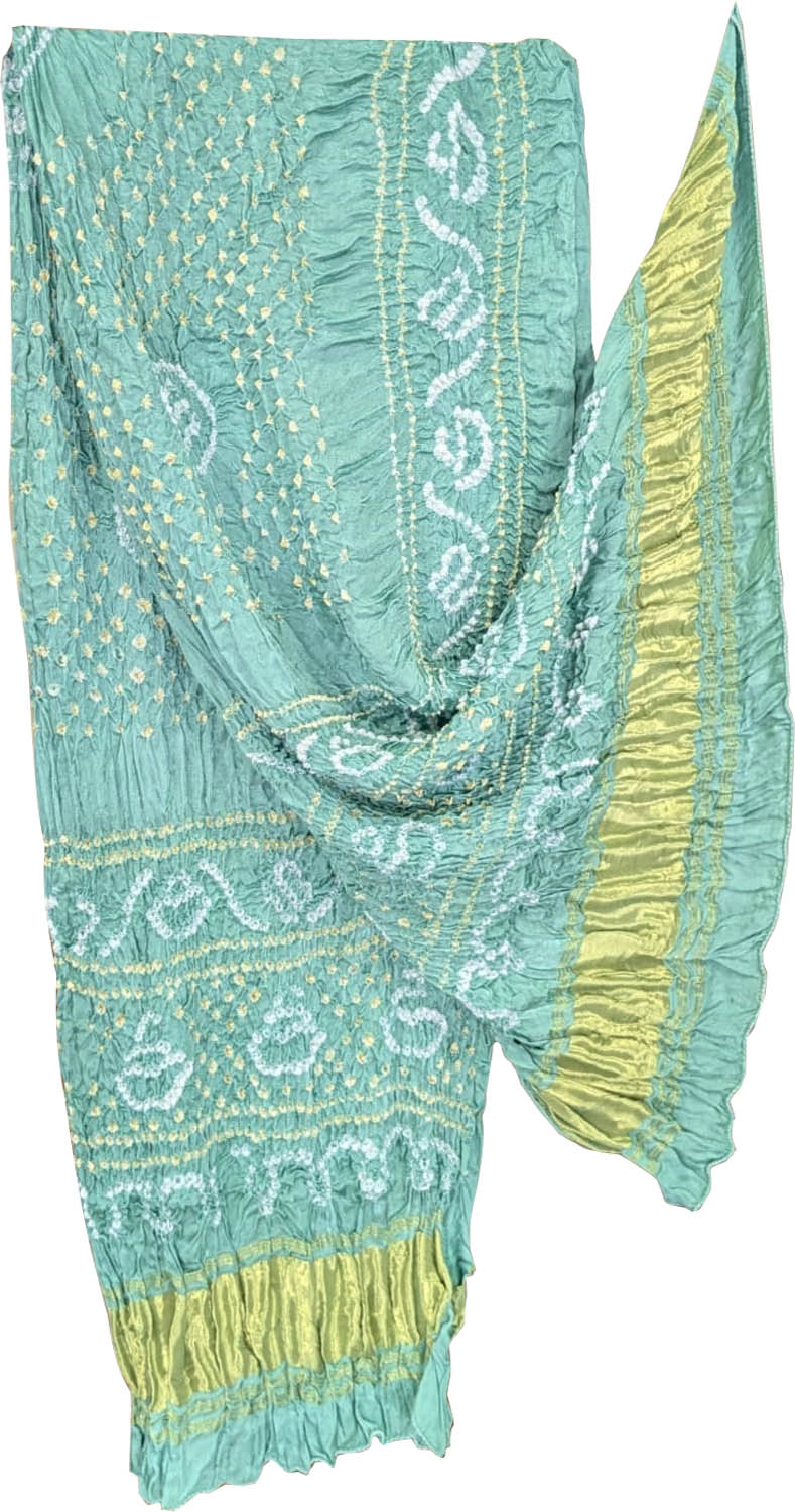 Blue Bandhani Modal Silk Dupatta