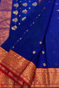 Blue Chanderi Handloom Pure Katan Silk Saree