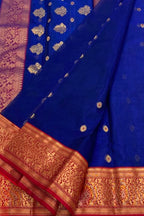 Blue Chanderi Handloom Pure Katan Silk Saree